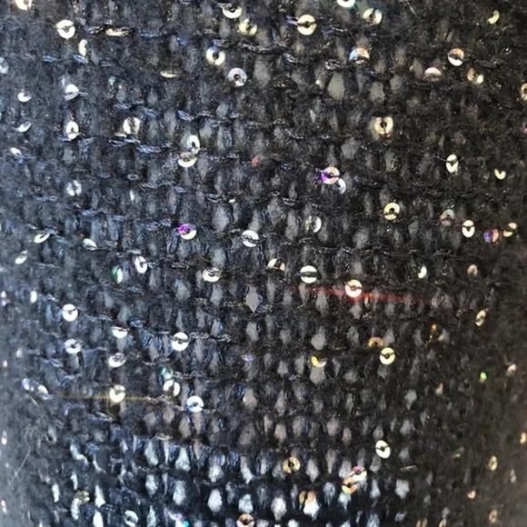 RD Style Mesh Back Sequin V Neck Sweater S - Picture 9 of 12